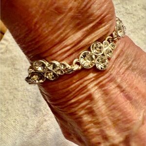 White House Black Market Silver Crystal Bracelet